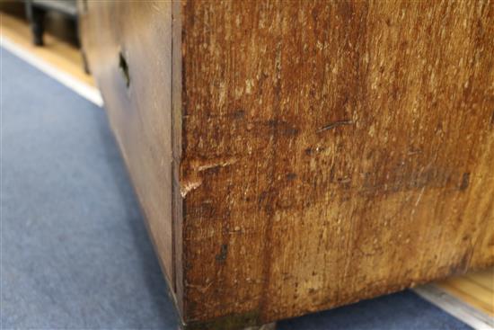 A 19th century mahogany military chest, W.100cm